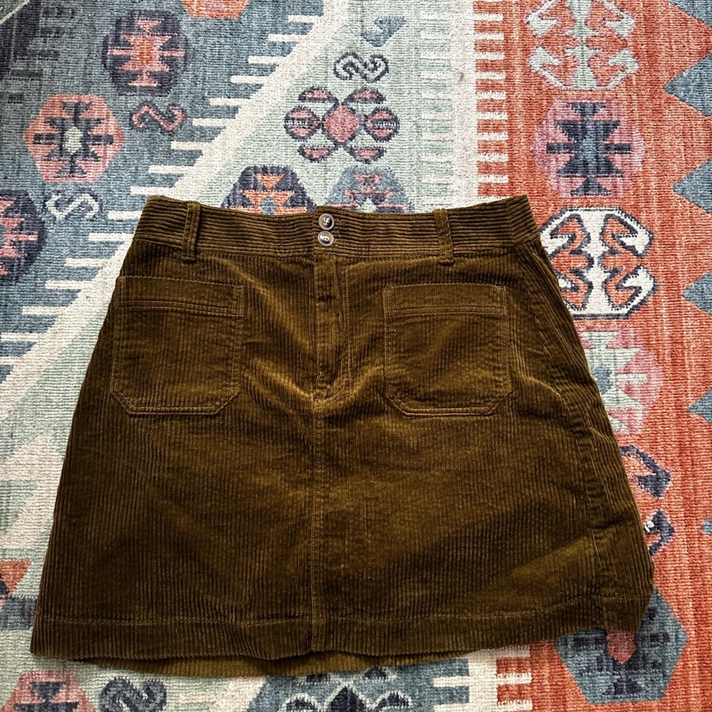 Brown Corduroy Skirt